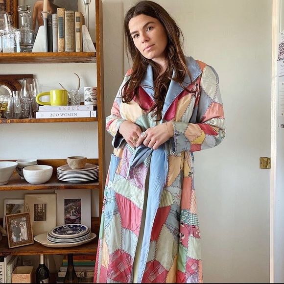 LESS ON I G The Ludlow Shop Vintage Handmade Embroidered Quilt Coat - Picture 1 of 12
